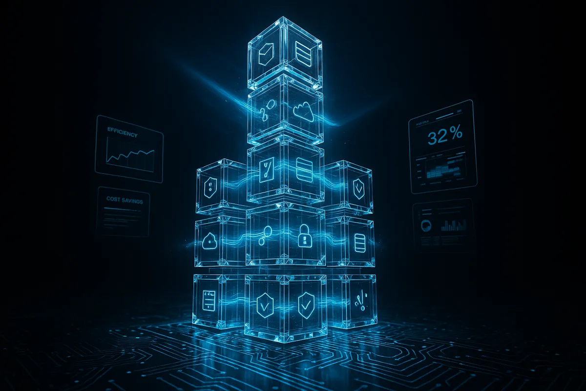 A unified, standardized technology stack representing streamlined operations and efficiency.